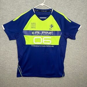 RLX Ralph Lauren Racing T-Shirt Tech Jersey Athletic Top Performance Blue Men L